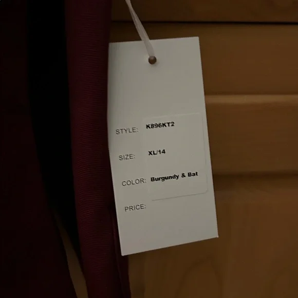 Unique Vintage Maroon Long Sleeve Top with Black Bat Cutout - Picture 4 of 4